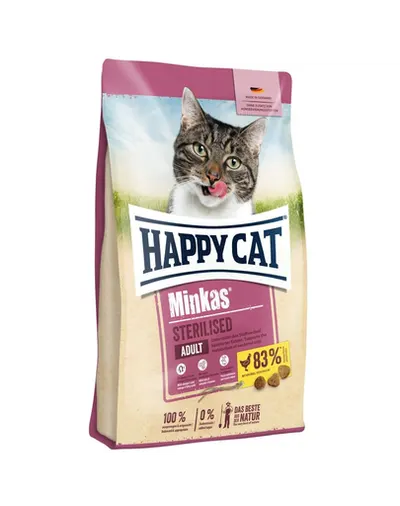 HAPPY CAT Hrana uscata pentru pisici adulte sterilizate, cu pui, 10 kg