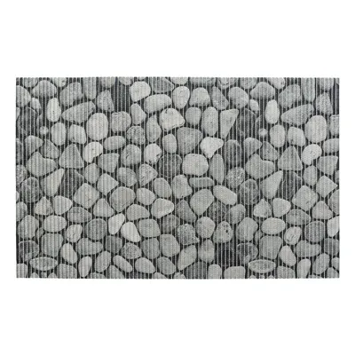 Covoraș de baie gri din plastic 50x80 cm Sassi – Wenko