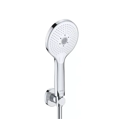 Set para dus Duravit UV0712001005, aparenta, 120 mm, 3 functii, suport/furtun, Crom lucios
