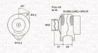 Alternator (14v, 110a) Audi 80, Cabriolet; Citroen Evasion, Jumper, Xantia, Xm, Zx; Fiat Ducato, Ulysse; Peugeot 306, 405 Ii, 406, 806, Boxer, Expert; Renault Espace Iii, Laguna I 1.6-2.5d
