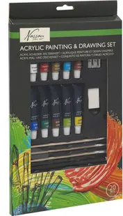 Set de schițe și pictură acrilice Nassau - 20 piese