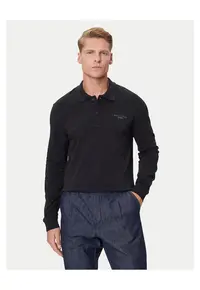 Bluza polo barbati negru - bumbac