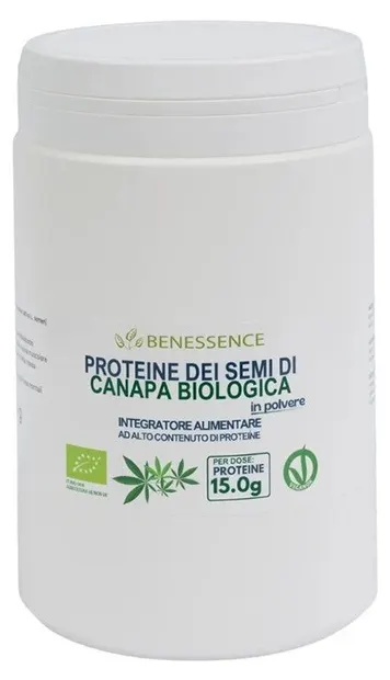 Proteină bio din cânepă, 500 g, Benessence