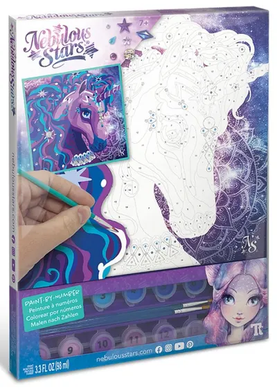 Desen după numere Nebulous Stars - Nebuloasă și unicorn
