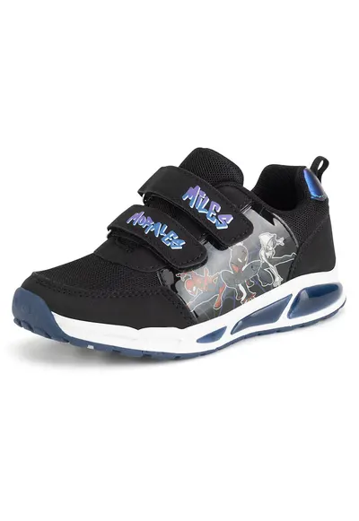 Pantofi copii - sneakers cu LED-uri - negru - material sintetic