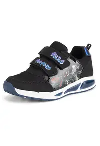 Pantofi copii - sneakers cu LED-uri - negru - material sintetic