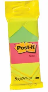 Notite autoadezive Post-it - Neon, 3.8 х 5.1 cm, 300 buc.