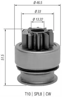 Pinion Electromotor Potrivit Citroen Xm; Hyundai H-1 Starex, Porter; Kia K2500, Pregio; Mitsubishi Galant Viii, L 300 Iii, L200, L400, Pajero Classic 2.0d 2.5d 12.90-