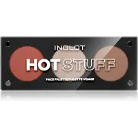 Inglot Face Palette iluminator, pudră bronzantă și blush culoare HOT STUFF 7.2 g