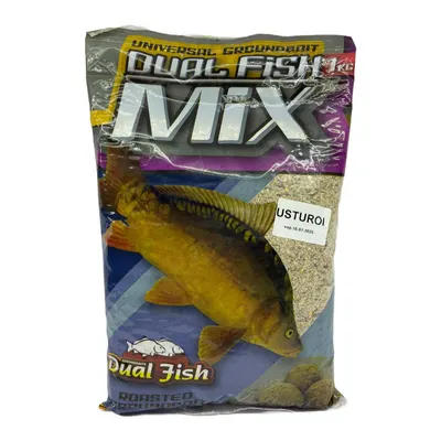 Nada MIX sub forma de cereale sfaramate pentru pescuit, aditivata, aroma de USTUROI, 1 Kg, Dual Fish