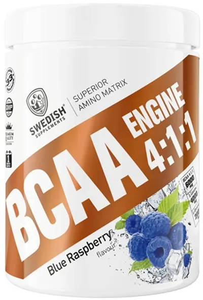 BCAA Engine 4:1:1, zmeură albastră, 400 g, Swedish Supplements
