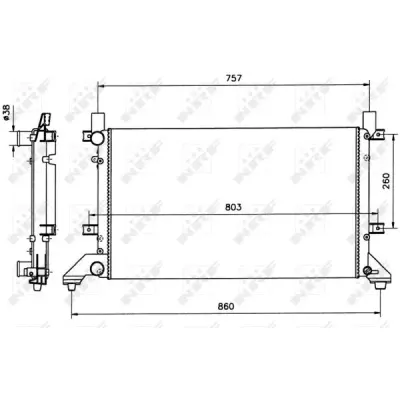 Radiator, racire motor NRF 58240