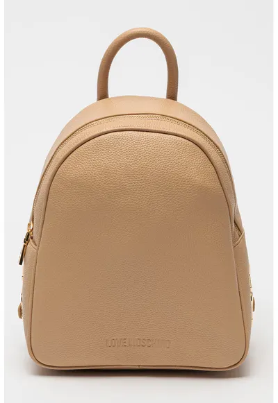 Rucsac de piele ecologica cu logo - Maro camel