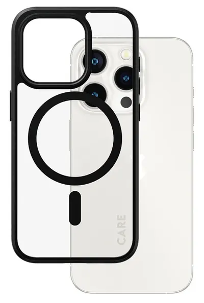 Husa CARE - Urban combat, iPhone 15 Pro, MagSafe, negru