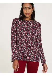Bluza imprimata cu decupaj pe spate