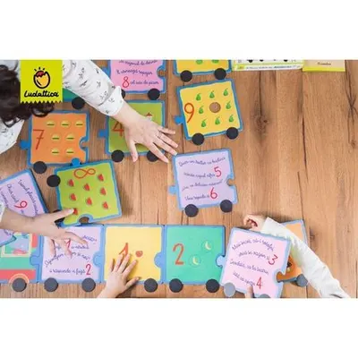 Puzzle - Trenuletul Cifrelor Cu Efect Tactil, Montessori