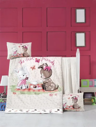 Set lenjerie 6 piese Bumbac Ranforce Cookie Time