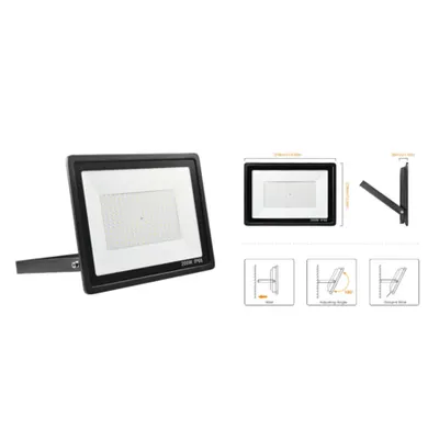 Proiector LED slim 200w/6400k/negru