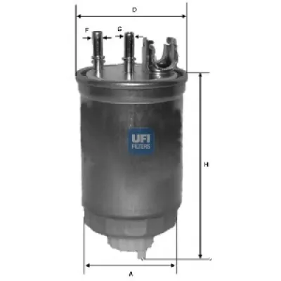 Filtru combustibil UFI 24.412.00
