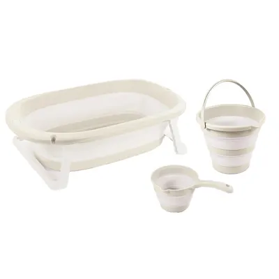 Set cadita pliabila cu accesorii, Dolu, Nuve, Bej