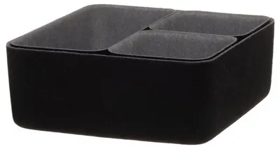 Set coșuri 4Living - Candy, 4 bucăți, negru/gri