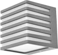 Aplica LED exterior Elbulgaria - Stockholm, 12W, IP44, 4000K, mic, gri