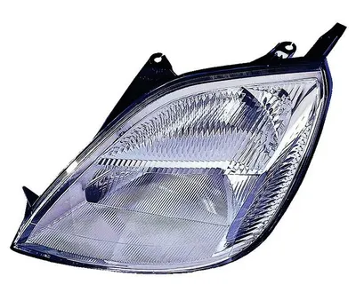 Far fata Stanga (halogen, H4/PY21W/W5W, electric, cu motor, culoare insert: argintiu, culoare semnalizator: alb) potrivit FORD FIESTA V