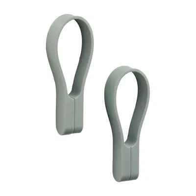 Clipsuri pentru prosoape verde prăfuit 2 buc. din silicon Loop – Zone