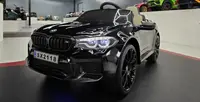 Masinuta electrica pentru copii BMW M5 Negru Metalic, 24V, suspensii, bluetooth, scaun reglabil, telecomanda 2.4G, roti EVA, 3 ani+, greutate admisa 30 kg