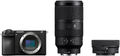 Aparat foto Sony - Alpha A6700 + SEL 16-50mm f/3.5-5.6 PZ + SEL 70-350mm