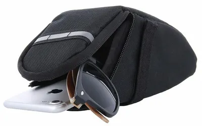 Husă Forever - Bike Saddle Bag SB-100, 9x17 cm, negru