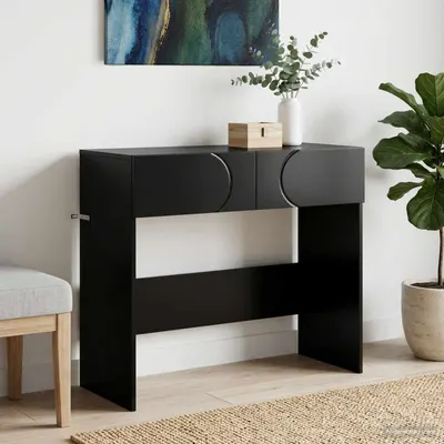 vidaXL Masă de consolă Negru 96,5 x 38 x 75 cm Lemn prelucrat