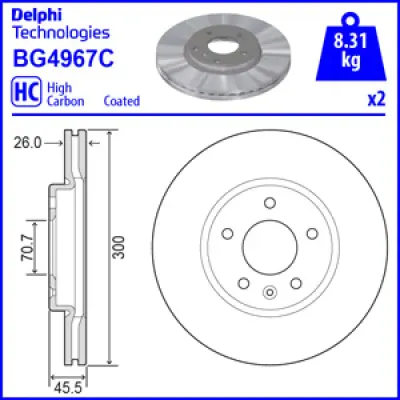 Disc frana DELPHI BG4967C