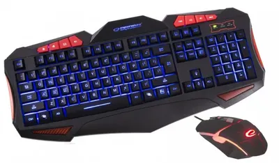 Set gaming Esperanza - Shelter EGK3000, LED, negru