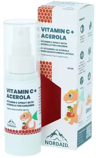 Vitamin C + Acerola Spray oral, coacăze negre, 30 ml, Nordaid