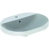 Lavoar baie incastrat alb 60 cm, oval, cu orificiu baterie, Geberit Variform Eliptic