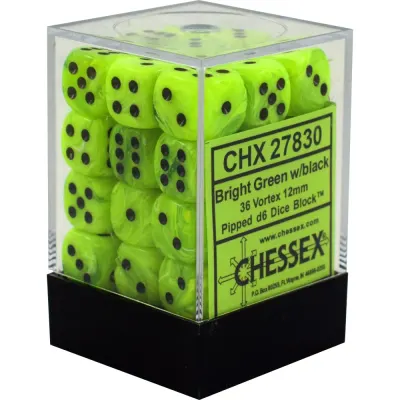 Set 36 Zaruri d6 Vortex - Verde deschis
