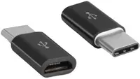 Adaptor VCom - CA433, USB-C/Micro USB, negru/maro