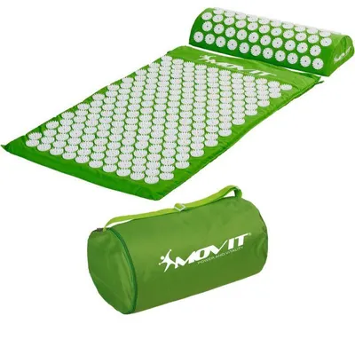 Covoras de presopunctura, MOVIT®, cu perna 75x44 cm, verde