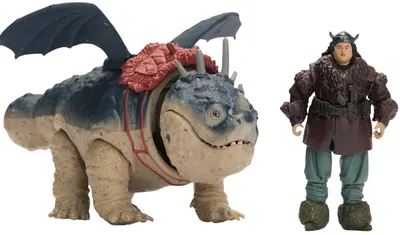 Set figurine DreamWorks Dragons - How to Train Your Dragon, Gronckle and Fishlegs