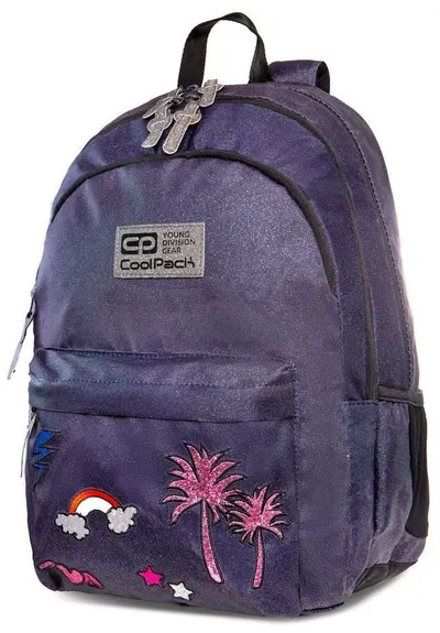 Ghiozdan scolar Cool Pack Hippie - Sparkling Badges, Jeans