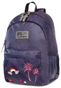 Ghiozdan scolar Cool Pack Hippie - Sparkling Badges, Jeans