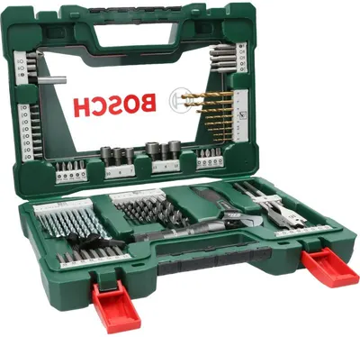 Set de burghie și biți Bosch - V-Line TiN, 83 de piese