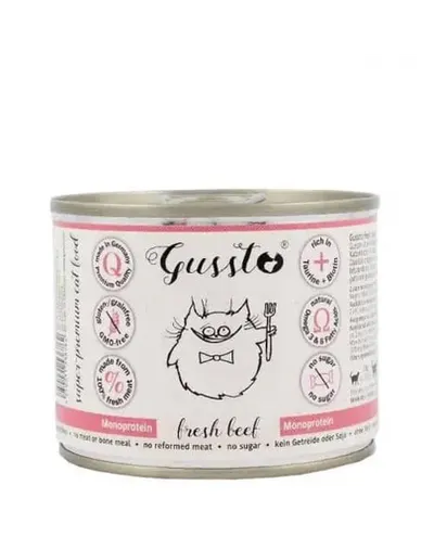 Gussto Cat Fresh Beef Carne Proaspătă de Vită 200 G