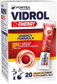Vidrol Energy, 20 pliculețe lichide, Fortex