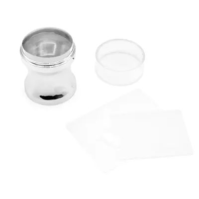 Set stampila pentru unghii din silicon cu matrita, argintie Engros