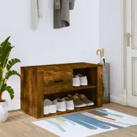 Gossi pantofar, stejar fumuriu, 80x35x45 cm, lemn prelucrat