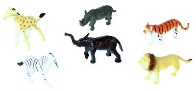 Set de figurine Rappa - Animale sălbatice , 6 buc. , 6-7 cm