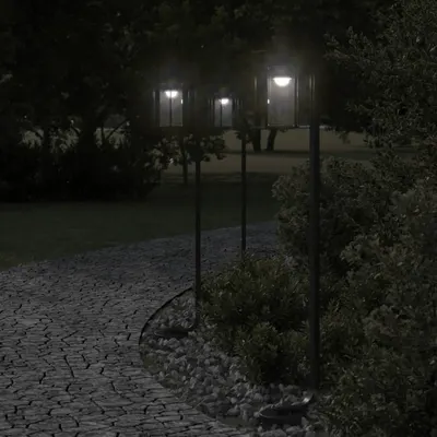 Gossi lampa exterioara de podea, negru, 100 cm, otel inoxidabil