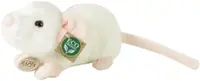 Jucărie de pluș Rappa Eco Friends - Șoarece alb, în picioare, 21 cm